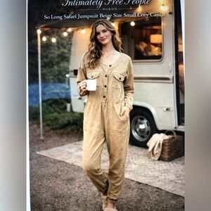 Free People NWT, So Long Safari Onesie, black or neutral color size smalls…
